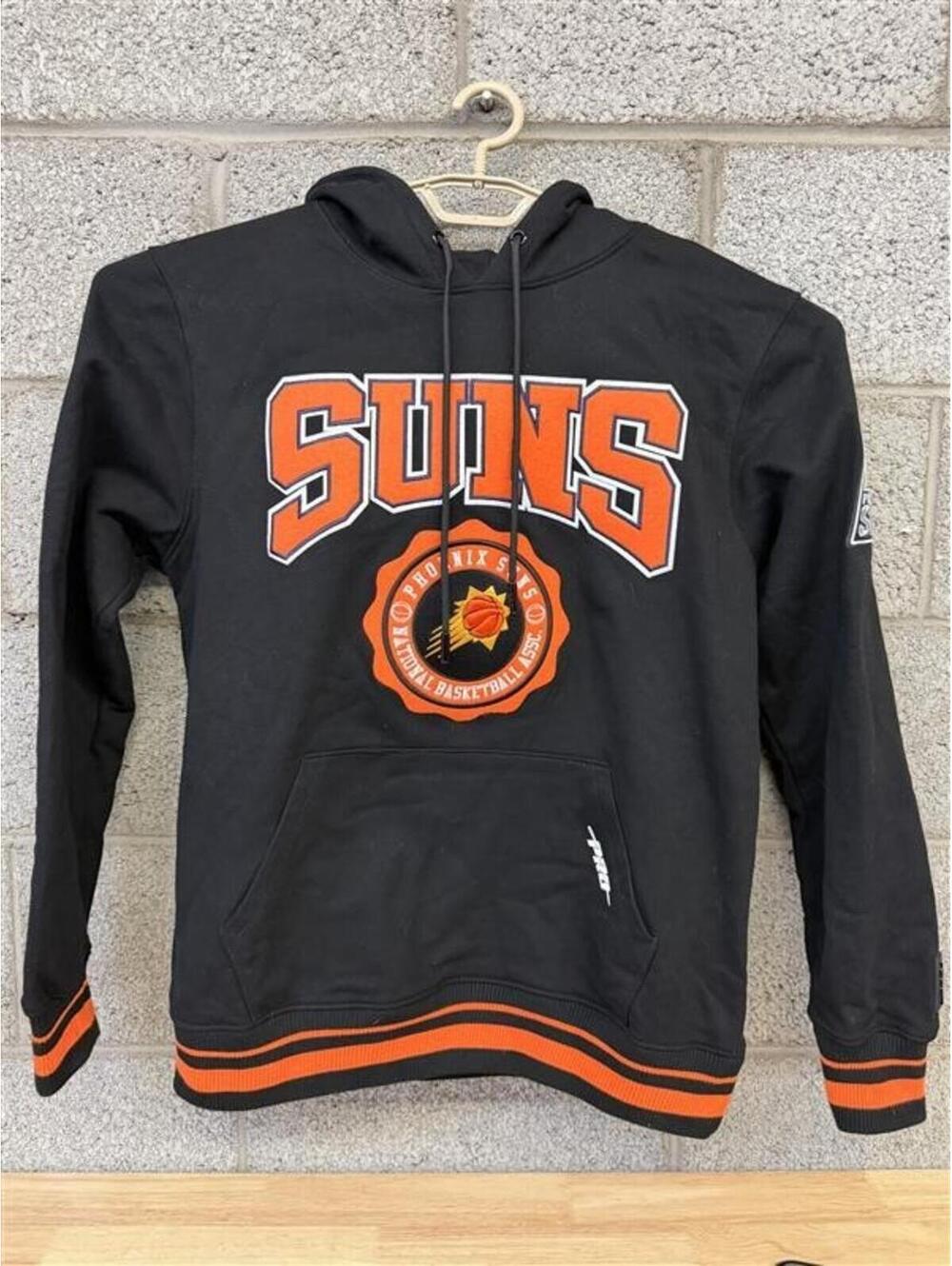 Phoenix Suns Black Hoodie Sweatshirt with Logo and Team Name
